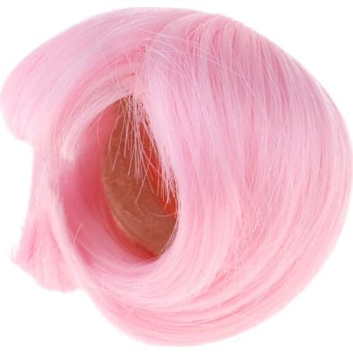 MagiDeal High Temperature Wire Lovely Short Straight Hair Bobo Wig for 1/4 BJD Doll DIY Making Custom Accessory