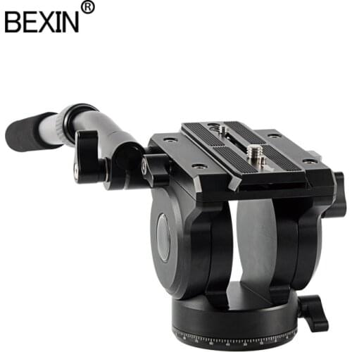 Photography professional hydraulic head aluminum alloy rebound damping gimbal tripod adapter for SLR camera tripod monopod