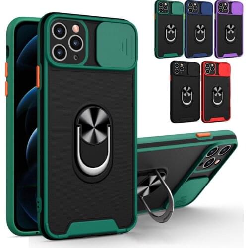 Thin Soft Slide Camera Lens Protection Cases For iPhone 12 11 Pro Max X XR XS Max 6 7 8 Plus Silicone TPU Matte Back Cover Coque