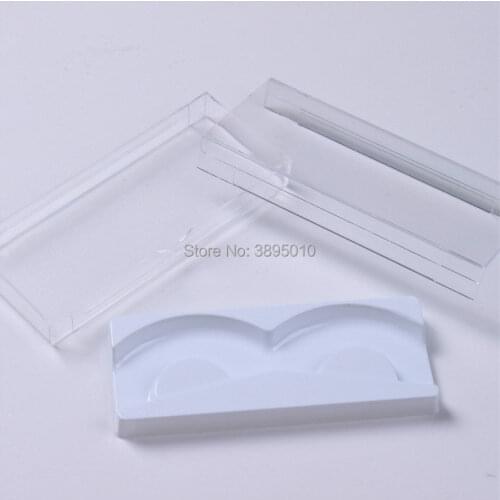 Empty Arcylic Cosmetic Fake Eyelashes Storage Box, DIY Clear Square Eyelashes Refillable Case, Eye Beauty Tool F539