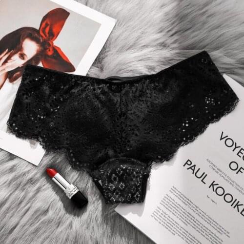 Sexy Lace Panties Women G-String Lingerie Tempting Pretty Briefs Fashion Cozy Solid Color Low Waist Ladies Underwear 2021