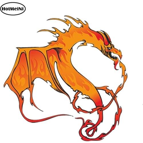 HotMeiNi 13cm x 13cm Car Styling Dragon Car Sticker for Laptop Tablet Helmet Motorcycle Gas Tank Waterproof Window Accessories