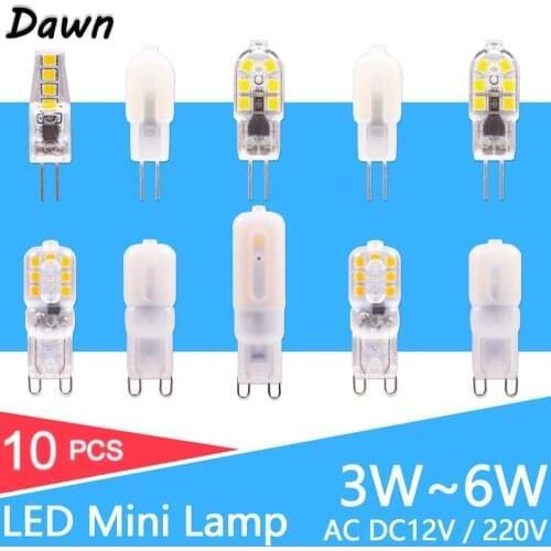 10PCS LED Bulb 3W 6W led G4 G9 Light Bulb AC 220V AC12V Lamp SMD2835 Spotlight Chandelier Lighting Replace 30w 40wHalogen Lamp
