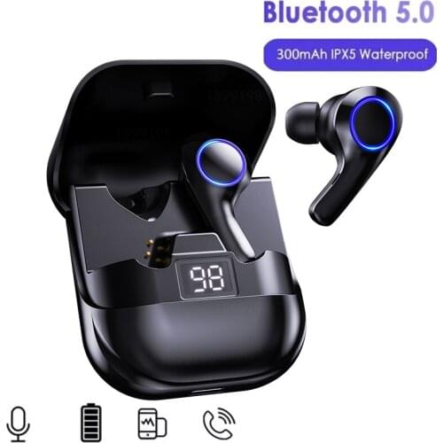 Ture Wireless Bluetooth 5.0 Earphones HIFI 9D Stereo Wireless Head phones With Microphone Sport Waterproof Earbuds Headset