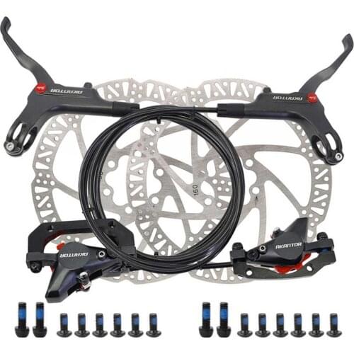 Bicycle Brake Hydraulic Oil Disc Brake Mountain Bike Aluminum Alloy One-Piece Cylinder Brake For Cycling Bicycle Accessories