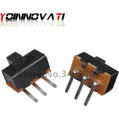 50PCS/LOT SS12F21 SS-12F21 toggle switch 1P2T single row 2 file 3Ppin vertical horizontal handle lever switch