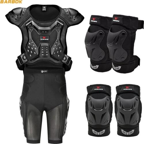 WOSAWE Motocross Armor Set Protective Jacket Shorts Elbow Kneepad Suit Adult Motorcycle Racing Sports Kit Full Body Protection