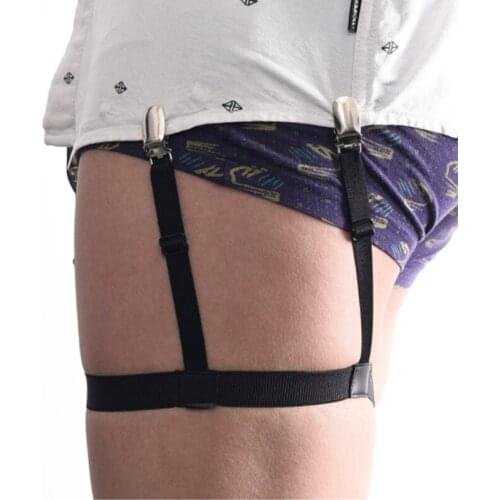 1Pair Gentleman Leg Elastic Male Shirt Suspenders Garter Holder Business Men Shirt Stays Garters Suspenders Braces For Shirt