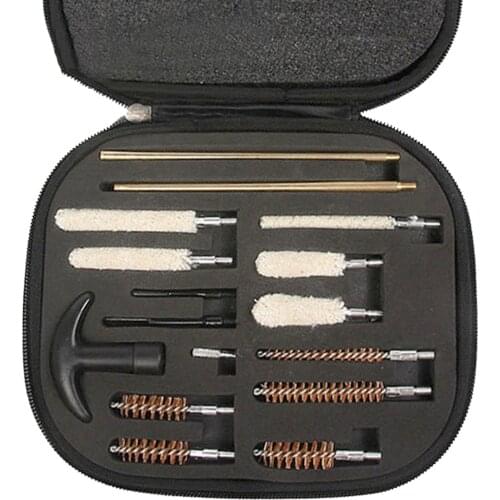 16Pcs Tactical Gun Cleaning Set Rod Brush Pistol Cleaning Brush Kit for Rifle Pistol Handgun Cleaner Tool Set Hunting Tool
