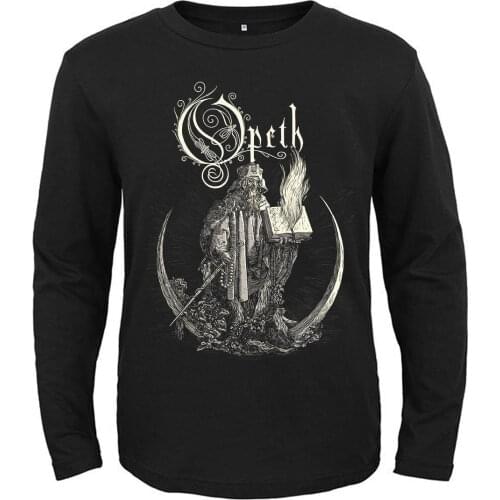 16 Designs Vintage Long Sleeve Swedish Heavy Metal Band Opeth Rock Brand Shirt 3D Full Sleeve Hardrock 100%Cotton Gothic Witch