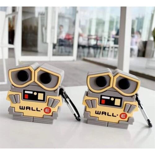 3D Robot WALL·E WALL EVE Silicone case for Airpods1 2 Pro Earphone Box Cover Soft Bluetooth Wireless Protective Case for Airpods