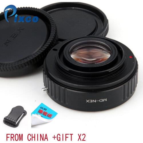 Pixco MD-NEX Focal Reducer Speed Booster Lens Adapter Suit For Minolta MD Lens to Sony E Mount Camera NEX A6000 A3000 5T 3N
