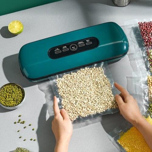 Electric Vacuum Food Sealer EU/US Automatic Commercial Household Food Sealing Vacuum Sealer Packaging Machine Include 10Pcs Bags
