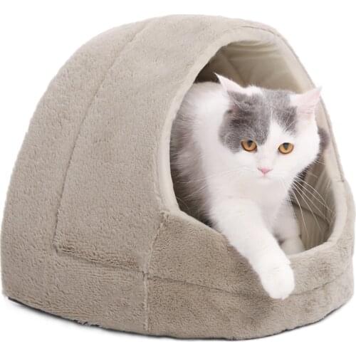 Free Shipping Animal Kennel Dog Cat House Pet Soft Cozy Plush House Mat Removable Lovely Novel Bed High Quality 4 Colors