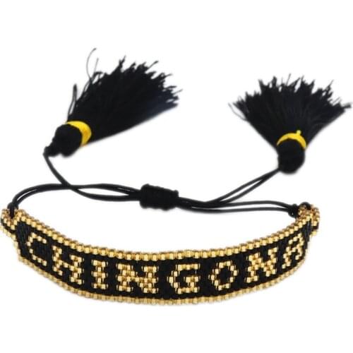 ZHONGVI Miyuki Bracelet For Women Gift Mexican Pulseras Beads Bracelets CHINGONA-Power Jewelry Handmade Loom Armband Wholesale