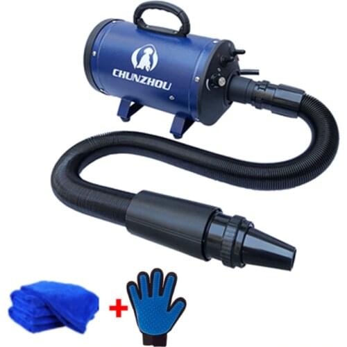 2018 New Brand Hair Dryer Professional Dog Cat Grooming Dryer Pet Hair Blower Hairdryer 220V/110V 2200W EU Plug Pink Blue Color