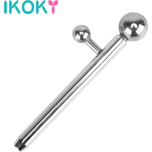 IKOKY Urethral Dilators Horse Eye Stimulation Penis Plug Stainless Steel Sex Toys for Men Catheters Sounds Adult Products