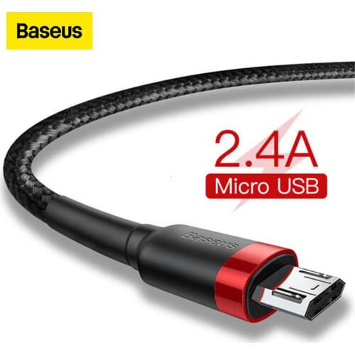Baseus Micro USB Cable 2.4A Fast Charging for Samsung J7 Redmi Note 5 Pro Android Mobile Phone USB Micro Cable Charger Data Cord