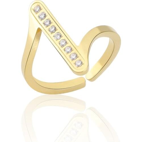 Hot Selling Korean Style stainless Steel Jewelry Glossy GeometryCrystal Ring For Woman Party Love Gift Wholesale