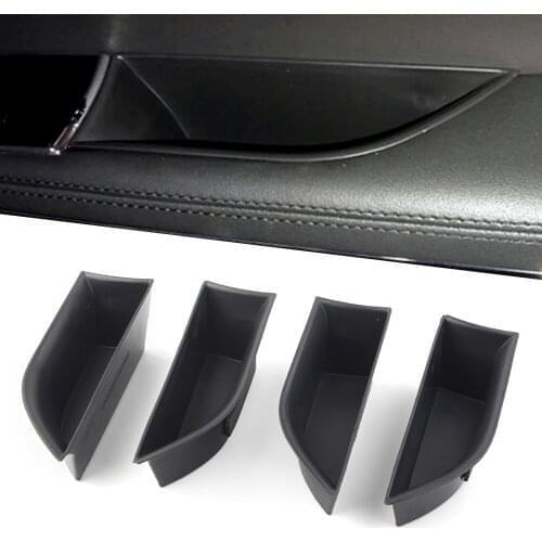 For Jaguar XJ XJL 2010-2016 4Pcs Black Car Front Rear Door Storage Box Organizer Container Holder Left Driver