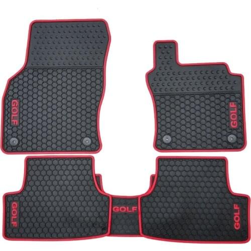 Free Shipping No Odor Rubber Waterproof Rugs Non Slip Easy Clean Latex Car Floor Mats for RHD Right Hand Drive Golf6/7 GTI