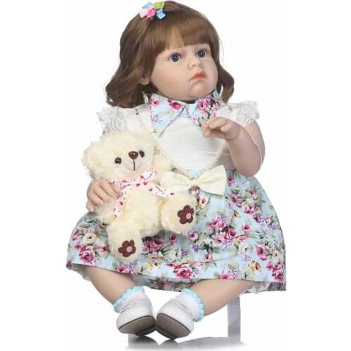 NPK bebe girl doll reborn 28"70CM silicone reborn baby toddler dolls for children gift real alive bonecas reborn