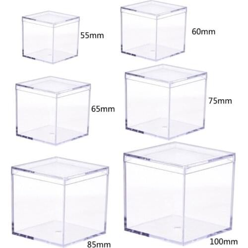 Square Transparent Plastic Bead Storage Container Box for storing Beauty Products Jewelry Accessories and Other Items