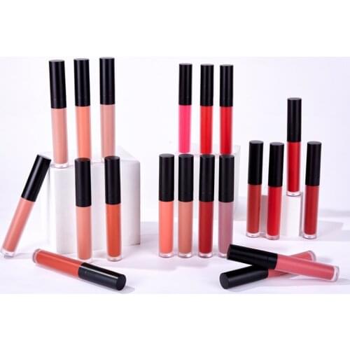 24 Colors Matte Velvet Lip Gloss Private Label No Label Nutritious Mist Lip Glaze Waterproof Wholesale Lipgloss Bulk Custom Logo