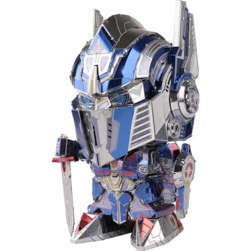 MMZ MODEL MU 3D Metal Puzzle The Last Knight Robots Head replaceable Model DIY 3D Laser Cut Assemble Jigsaw Toys GIFT For adult