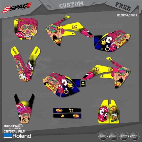 MotoSpace Custom Team Graphics Backgrounds Decals 3M Stickers Kit For HONDA 2007-20 CRF150R 011