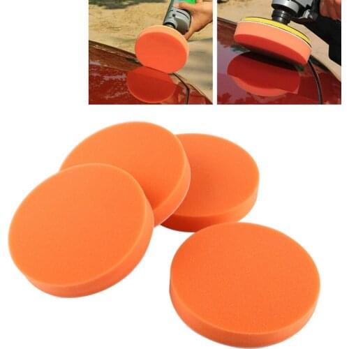 10Pcs/Set Sponge Polishing Buffing Waxing Pad Kit Tool For Car Polisher Buffer Orange 6"(150mm) Auto Care Set