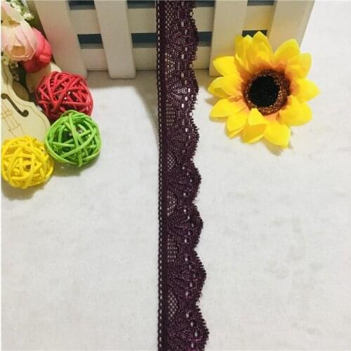 NS1196 New Code fan-shaped Pattern 2.5 cm wide Elastic Lace