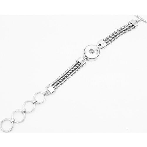 New Metal Snap Button Bracelet Bb1126 (fit 18mm 20mm Snap)
