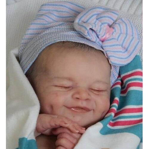 NPK 19Inch Reborn Doll Kit Cecilia with COA Soft Fresh Color Vinyl Unfinished Doll Parts