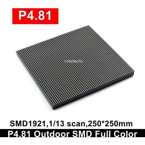 P4.81mm Outdoor Full Color Led Module 250x250mm Rental Live Show LED Video Display Panel