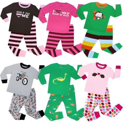 Pajamas for Girls Baby Boys Girls Cartoon Clothes Spring Autumn Pyjamas Children Pijamas Cotton Outfits Children Underwear Suits