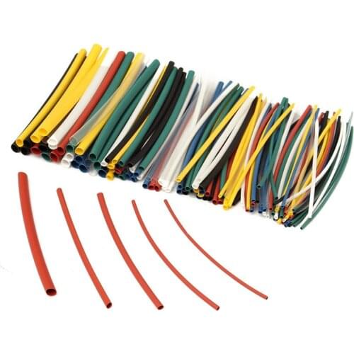 B06 140pcs/lot shrinkage 5 Sizes Polyolefin heat shrink tube heat shrinkable tube transparent heat-shrinkable tubings