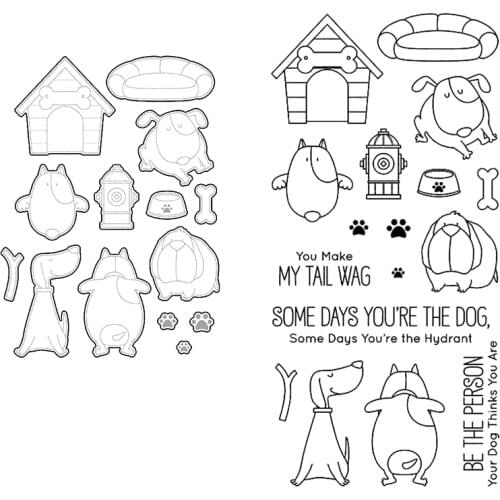 Clear Stamps And Ctting Dies Animal Cute Dogs Footprint Bone Sentence Words For DIY Scrapbook Photo Album Craft Card 2021 New