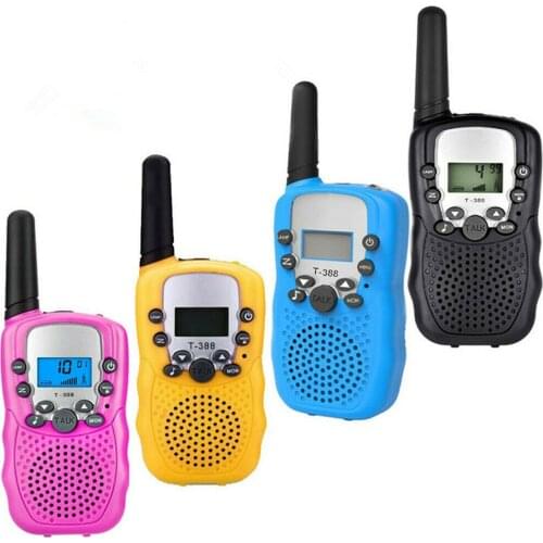 1 Pair Walkie Talkie 22 Channels Handheld Children Two-way Radio with LCD Display US 462.550-467.7125MHz, Yellow