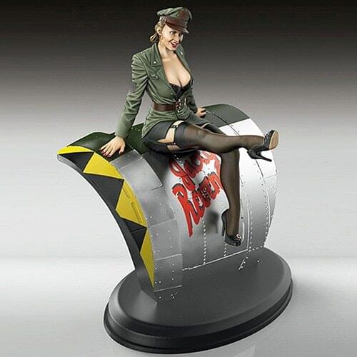 Unassambled 1/35 modern girl with base include 1 and scene Resin figure miniature model Unpainted