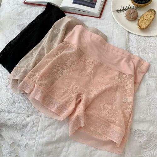 Shorts Under Skirt Sexy Lace Anti Chafing Thigh Safety Shorts Ladies Short Boxers Pants Underwear Big Size Women