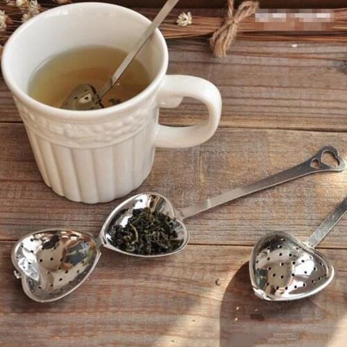 1Pc Love Heart Sppon Shape Tea Infuser Stainless Steel Tea Leaf Strainer Filter Holder Tea Strainer Diffuser Kitchen Tools