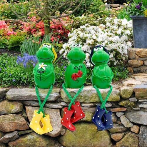 Resin Frog Ornament Kit Sitting Statue Sculpture Garden Yard Pond Art Crafts Decor Ornament Outdoor Animal Sculpture