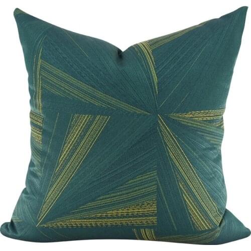 Light Luxury Yellow Green Geometric Decorative Pillowcase High Precision Jacquard Cushion Cover Home Decor Sofa Pillow Covers