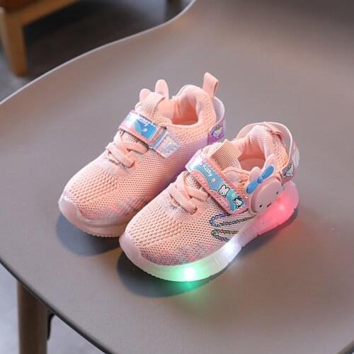 Led Luminous Kids Shoes for Boys Girls Light Children Luminous Baby Sneakers Mesh Sport Boy Girl Led Light Shoes