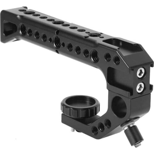 Universal Camera Lifting Handle Aluminium Alloy with 4 Cold Shoe Mount 1/4 3/8 Inch Screw Hole