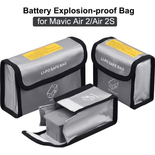 Battery Explosion-proof Bag for DJI Mavic Air 2/Air 2S Drone Battery Storage Protective Safe Bag Transport Safety Accessory