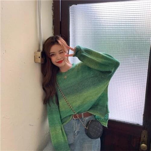 Womens Sweaters Japanese Kawaii Ulzzang Casual Loose Chic Vintage Long Sleeve Sweater Female Korean Harajuku Clothing For Women