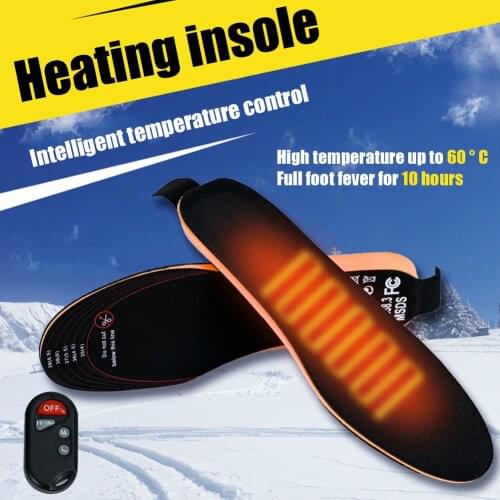 1 Pair USB Heated Insoles Winter Feet Warm Shoe Pad Mat Smart Remote Control Outdoor Sports Shoe Heating Insoles