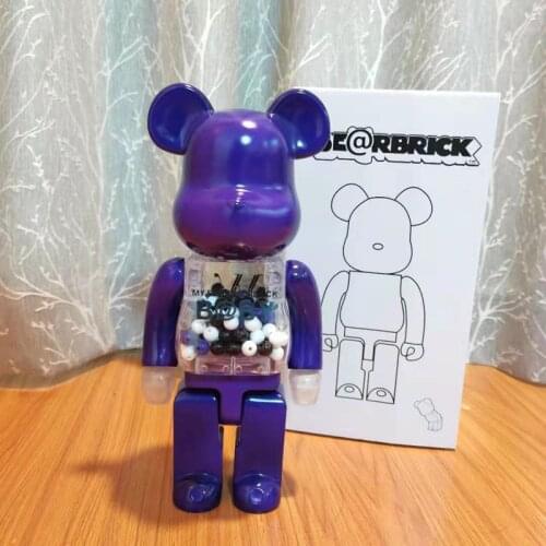 28CM Bearbrick Violent Bear Action Figures Bear Pvc Model Figures Diy Paint Vinyl Dolls Kids Toys for Children Birthday Gifts